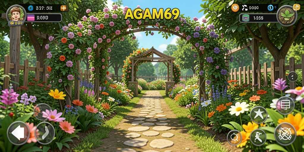 Tampilan gameplay dari AGAM69 yang penuh warna dan interaktif.