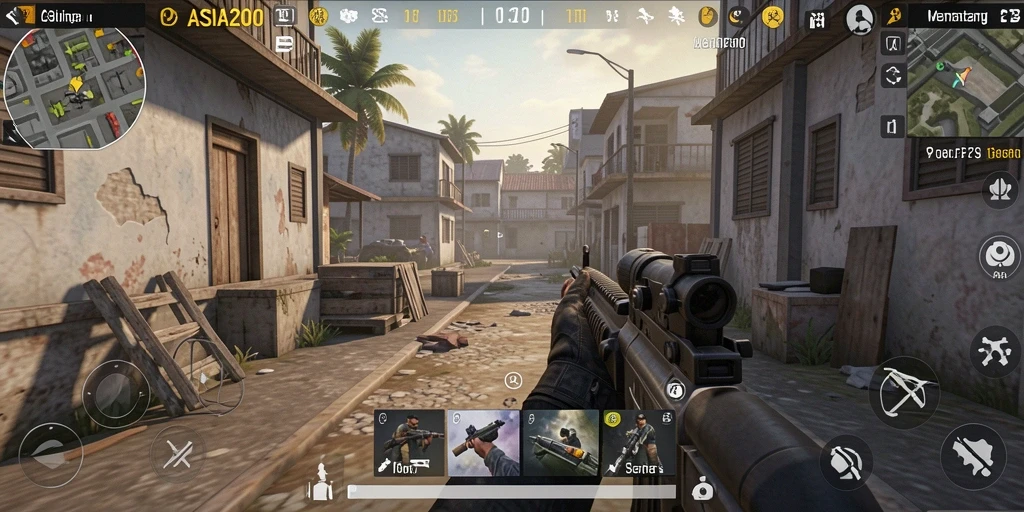Tampilan seru dari gameplay ASIA200 yang penuh aksi.
