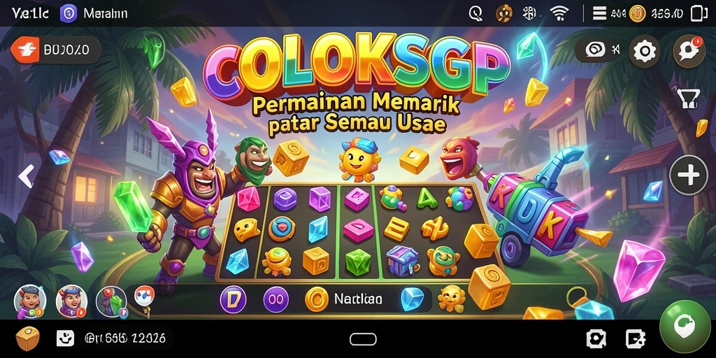 Tampilan gameplay menarik dari COLOKSGP dengan berbagai tantangan Puzzle.