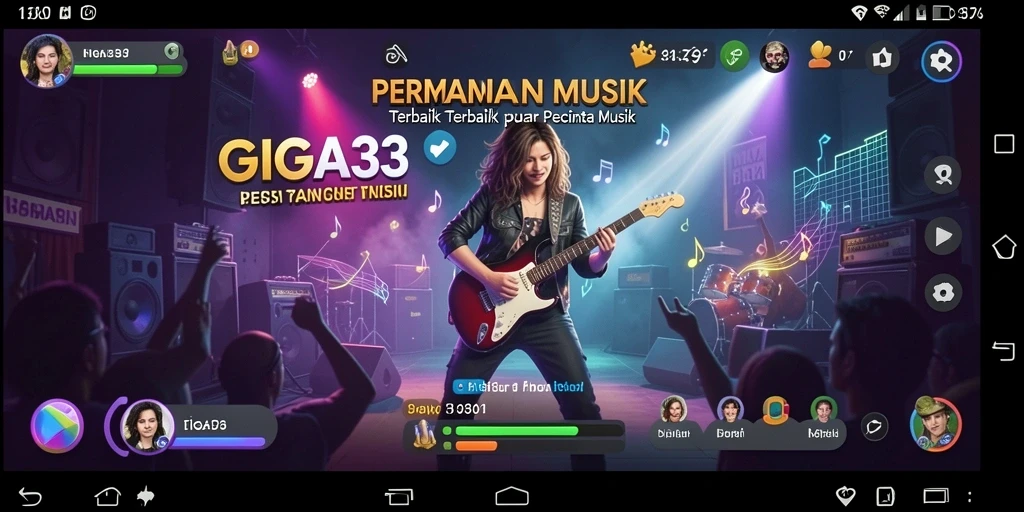 Tampilan antarmuka GIGA33 yang menarik saat bermain musik.