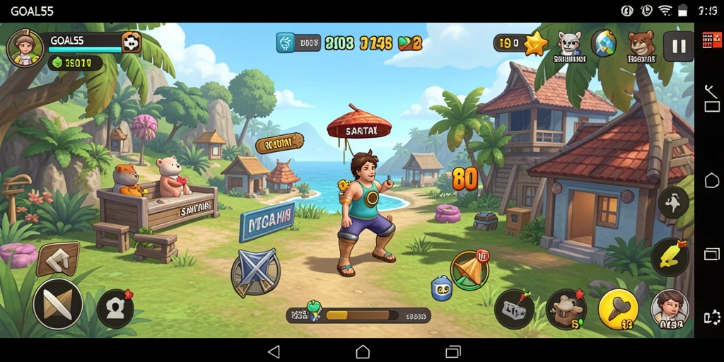 Tampilan gameplay menarik dari <strong>GOAL55</strong> yang penuh warna.