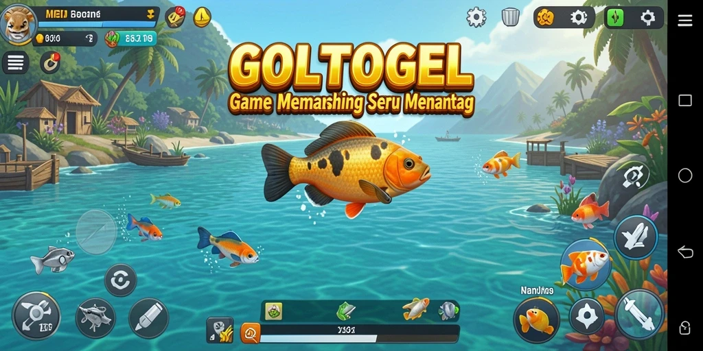 Gameplay GOLTOGEL yang menegangkan saat memancing.