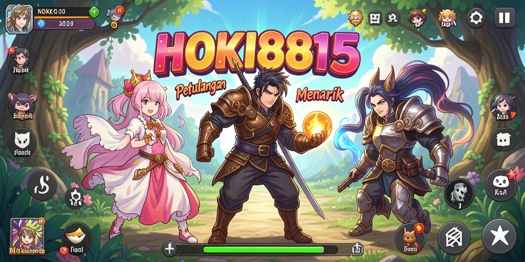 Screenshot gameplay HOKI8815 menampilkan aksi seru di dunia Anime.