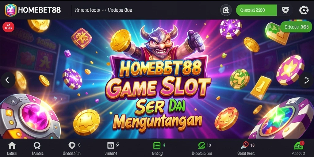 Tampilan gameplay Slot yang seru dan menyenangkan di HOMEBET88.