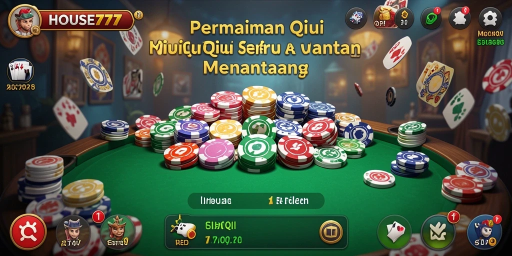 Screenshot HOUSE777 menampilkan aksi bermain QiuQiu yang seru.