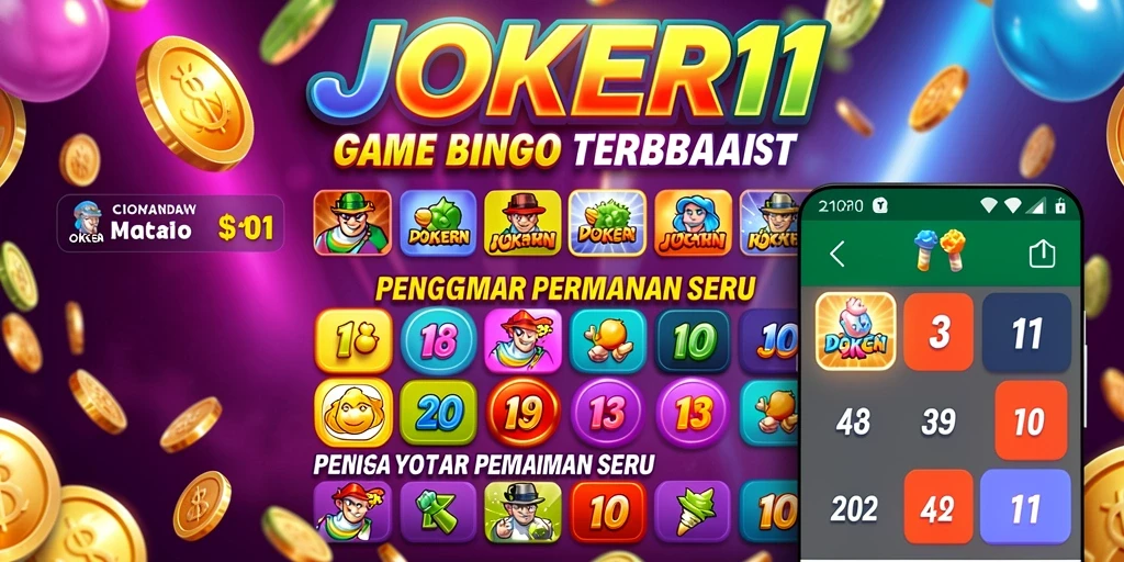 Tampilan screenshot utama JOKER11 menampilkan gameplay Bingo yang seru dan interaktif.