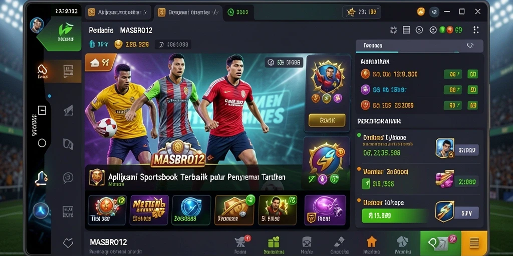 Tampilan gameplay menarik dari aplikasi Sportsbook MASBRO12.
