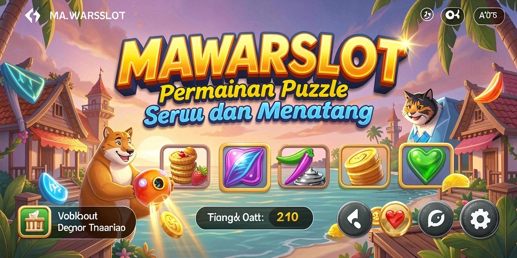Screenshot gameplay MAWARSLOT menampilkan tantangan puzzle yang menarik.