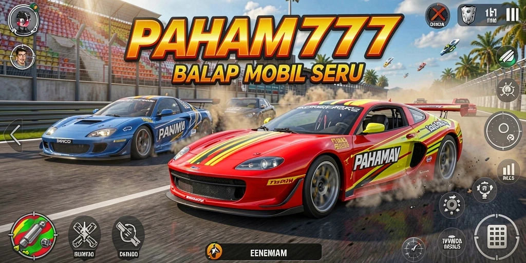Tampilan gameplay seru dari balapan di PAHAM777.