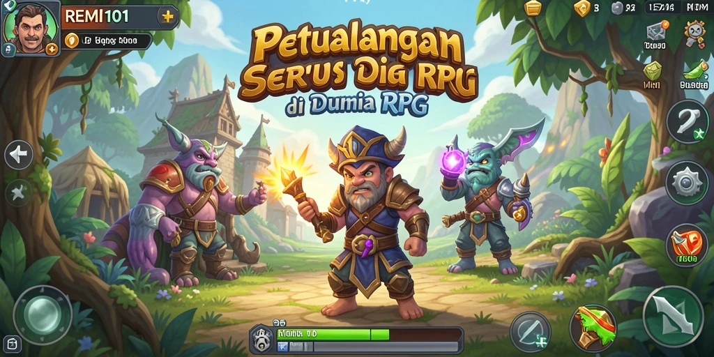 Tampilan menawan dari gameplay RPG REMI101 yang memukau.