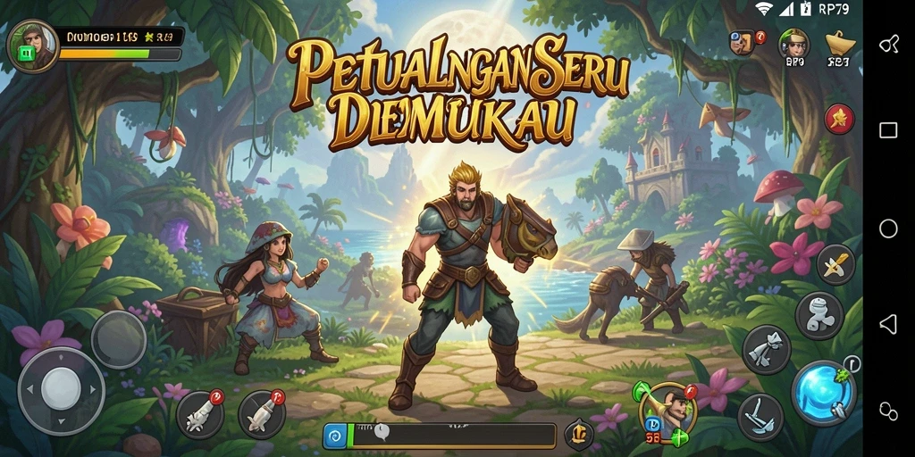 Tampilan utama gameplay RP79 dengan petualangan mendebarkan.
